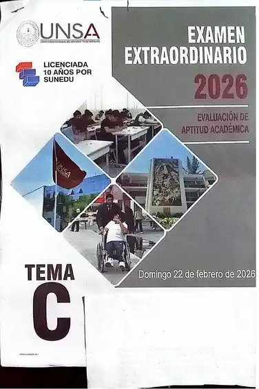 Examen UNSA Extraordinario 2026