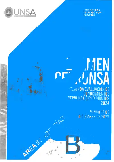 II Examen CEPRUNSA CICLO QUINTOS 2024 INGENIERIAS